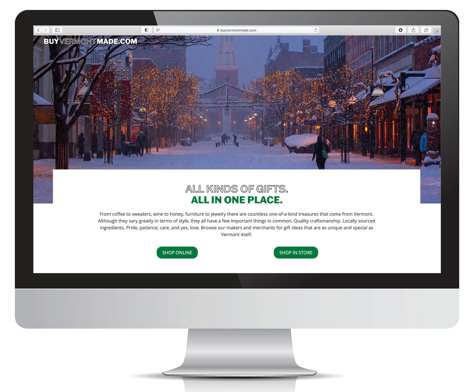 Buy Vermont Made - Website homepage